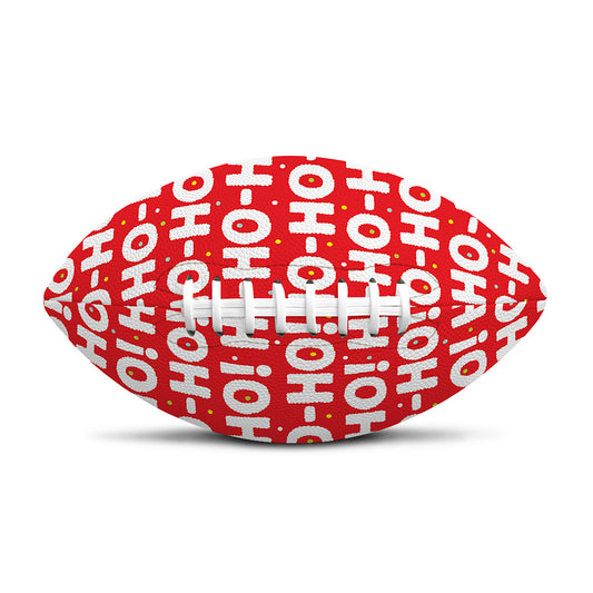 Christmas Ho Ho Ho Pattern Print Rugby Ball