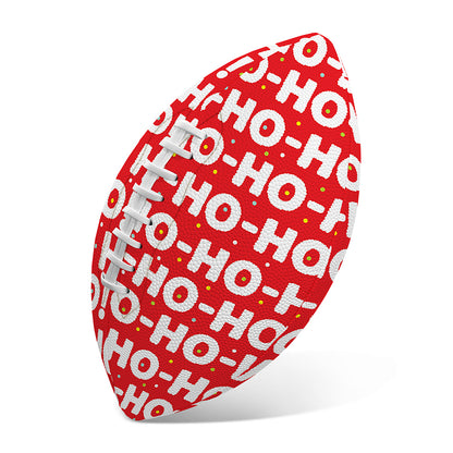 Christmas Ho Ho Ho Pattern Print Rugby Ball