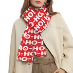 Christmas Ho Ho Ho Pattern Print Scarf