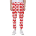 Christmas Ho Ho Ho Pattern Print Joggers