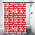 Christmas Ho Ho Ho Pattern Print Shower Curtain