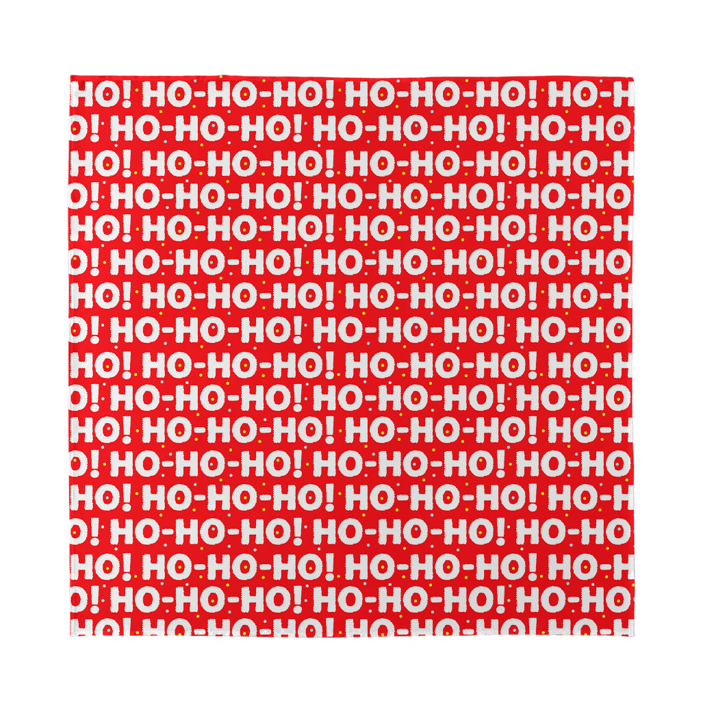 Christmas Ho Ho Ho Pattern Print Silk Bandana