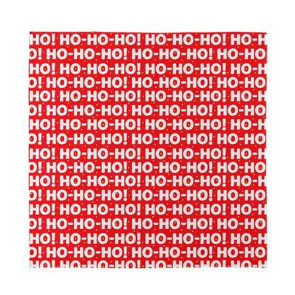 Christmas Ho Ho Ho Pattern Print Silk Bandana