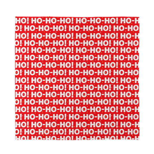 Christmas Ho Ho Ho Pattern Print Silk Bandana