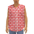 Christmas Ho Ho Ho Pattern Print Sleeveless Baseball Jersey