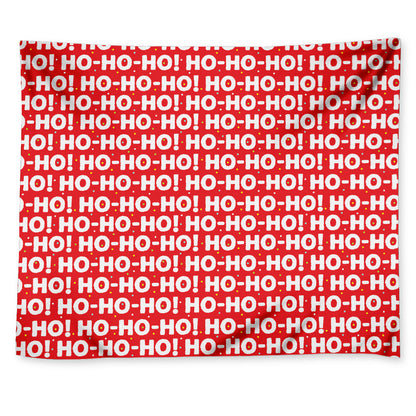 Christmas Ho Ho Ho Pattern Print Tapestry