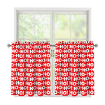 Christmas Ho Ho Ho Pattern Print Tier Curtains
