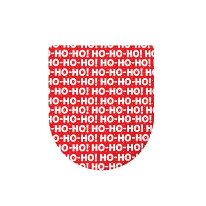 Christmas Ho Ho Ho Pattern Print Toilet Lid Cover