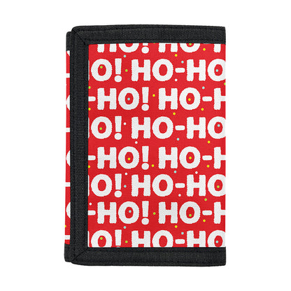 Christmas Ho Ho Ho Pattern Print Trifold Wallet