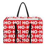 Christmas Ho Ho Ho Pattern Print Utility Tote Bag