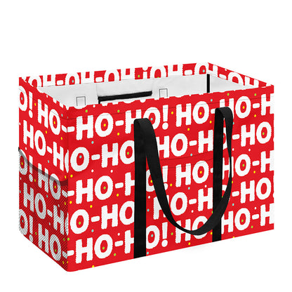 Christmas Ho Ho Ho Pattern Print Utility Tote Bag