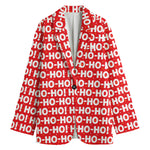 Christmas Ho Ho Ho Pattern Print Women's Blazer