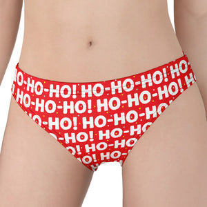 Christmas Ho Ho Ho Pattern Print Women's Panties