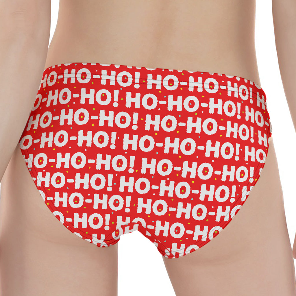 Christmas Ho Ho Ho Pattern Print Women's Panties