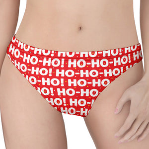 Christmas Ho Ho Ho Pattern Print Women's Thong