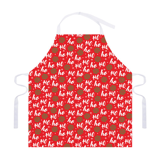 Christmas Hohoho Santa Claus Laugh Print Adjustable Apron