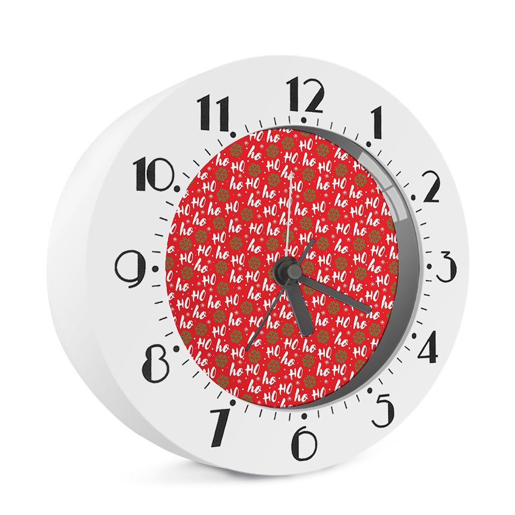 Christmas Hohoho Santa Claus Laugh Print Alarm Clock