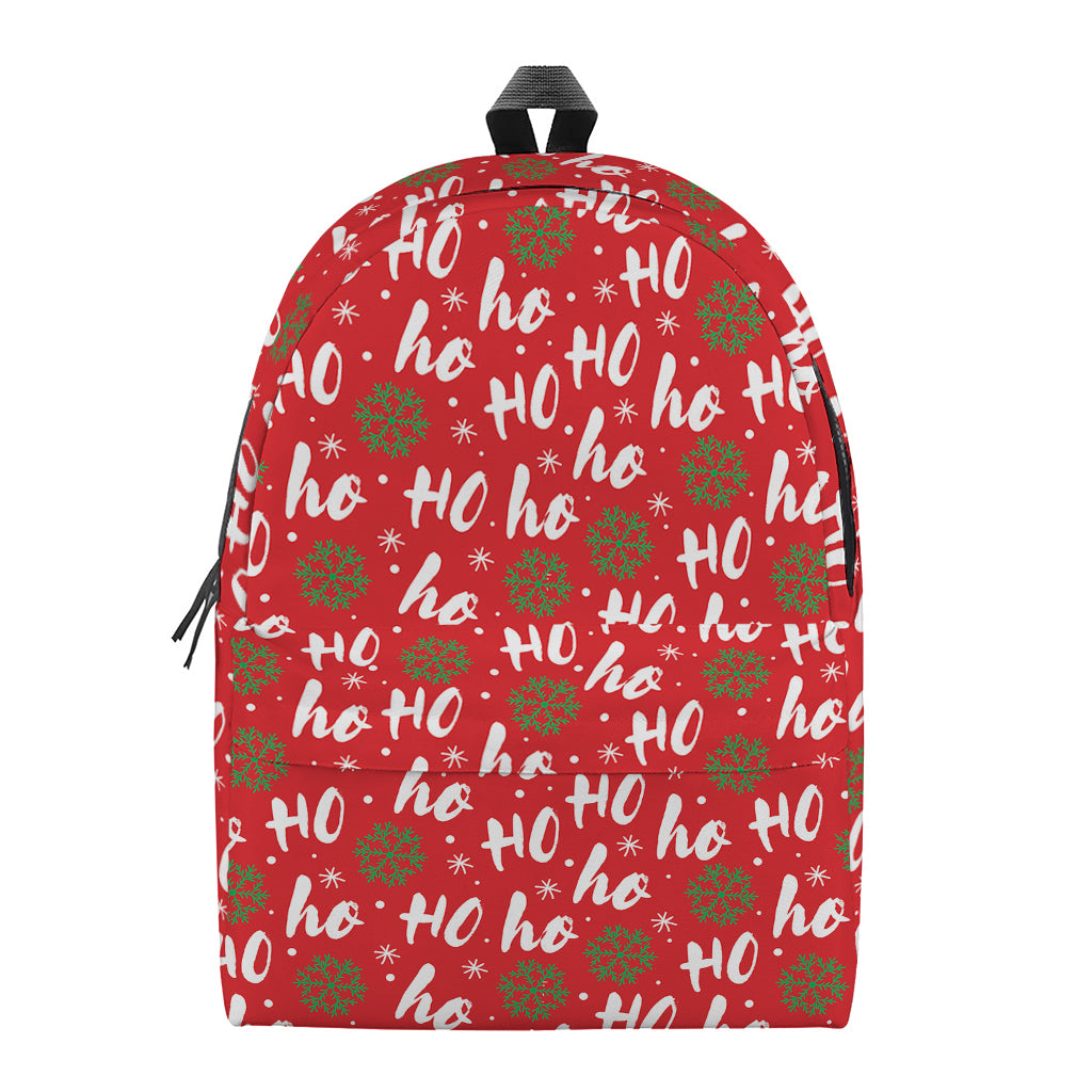 Christmas Hohoho Santa Claus Laugh Print Backpack