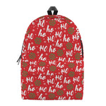 Christmas Hohoho Santa Claus Laugh Print Backpack