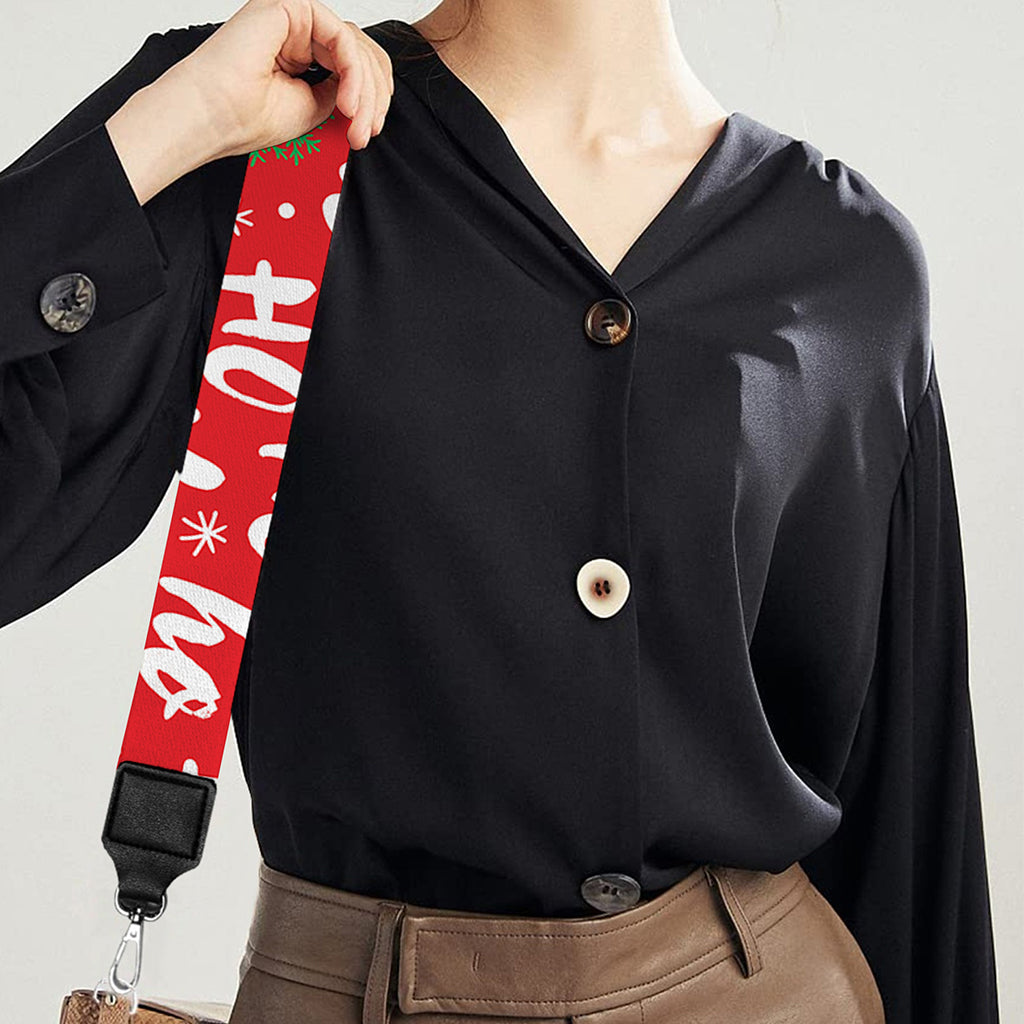 Christmas Hohoho Santa Claus Laugh Print Bag Strap
