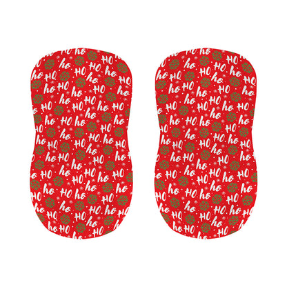 Christmas Hohoho Santa Claus Laugh Print Bar Stool Covers