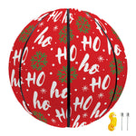 Christmas Hohoho Santa Claus Laugh Print Basketball