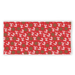 Christmas Hohoho Santa Claus Laugh Print Beach Towel