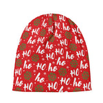 Christmas Hohoho Santa Claus Laugh Print Beanie