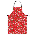 Christmas Hohoho Santa Claus Laugh Print Bib Apron With Pocket