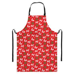 Christmas Hohoho Santa Claus Laugh Print Bib Apron With Pocket