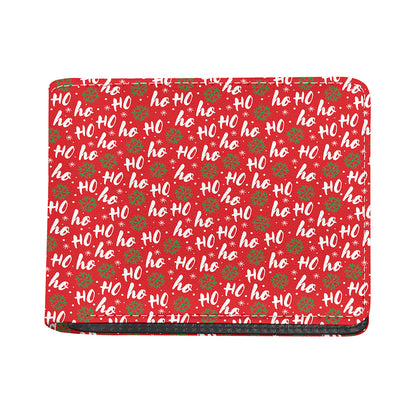 Christmas Hohoho Santa Claus Laugh Print Bifold Wallet