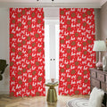 Christmas Hohoho Santa Claus Laugh Print Dimout Pencil Pleat Curtains