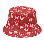Christmas Hohoho Santa Claus Laugh Print Bucket Hat