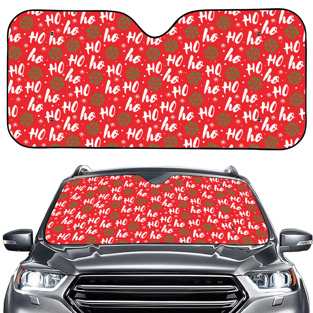 Christmas Hohoho Santa Claus Laugh Print Car Windshield Sun Shade