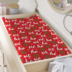 Christmas Hohoho Santa Claus Laugh Print Changing Pad Cover