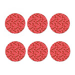 Christmas Hohoho Santa Claus Laugh Print Coaster Set