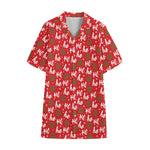Christmas Hohoho Santa Claus Laugh Print Cotton Hawaiian Shirt