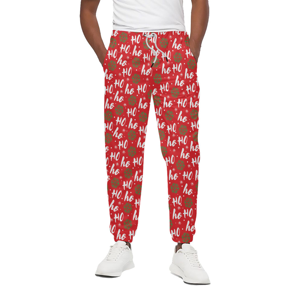 Christmas Hohoho Santa Claus Laugh Print Cotton Pants