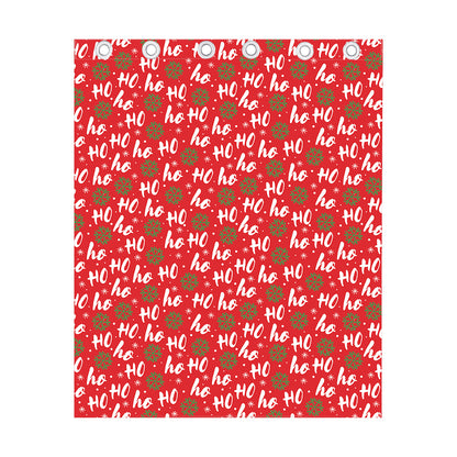Christmas Hohoho Santa Claus Laugh Print Curtain