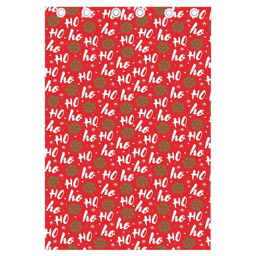 Christmas Hohoho Santa Claus Laugh Print Curtain