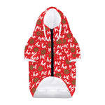 Christmas Hohoho Santa Claus Laugh Print Dog Zip Up Hoodie