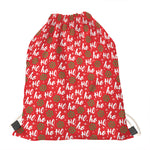 Christmas Hohoho Santa Claus Laugh Print Drawstring Bag