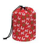 Christmas Hohoho Santa Claus Laugh Print Drawstring Makeup Bag