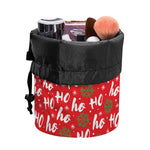 Christmas Hohoho Santa Claus Laugh Print Drawstring Makeup Bag
