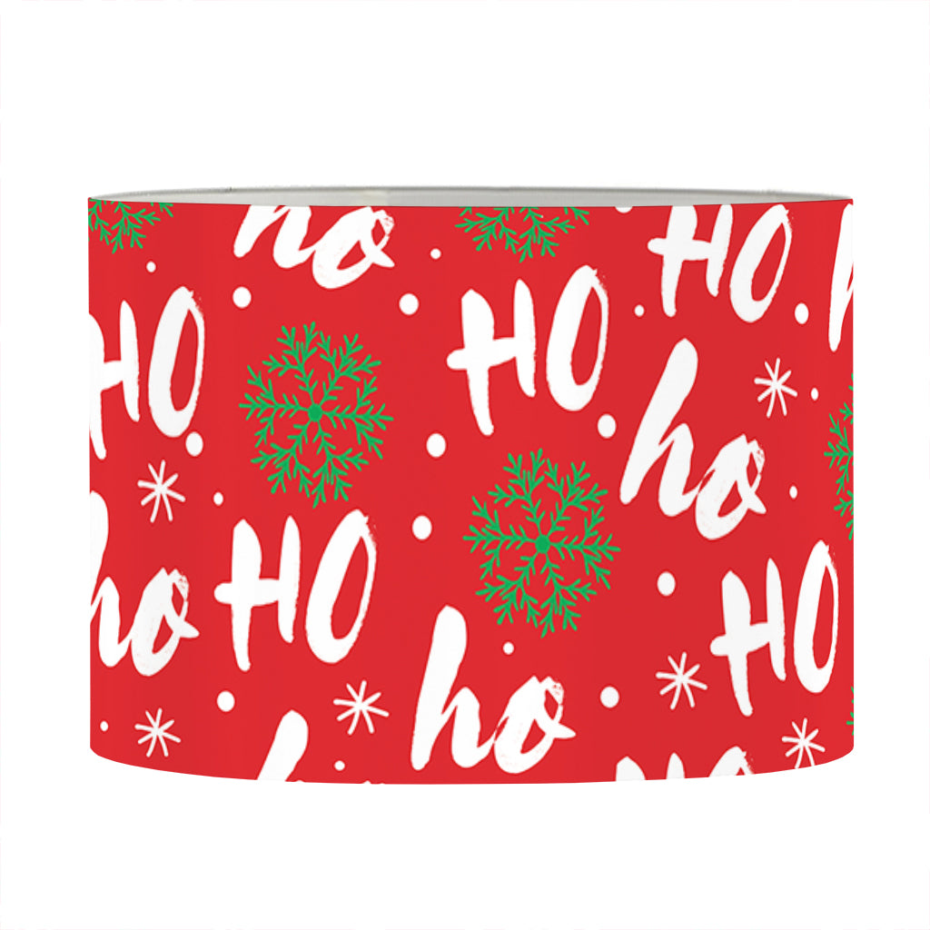 Christmas Hohoho Santa Claus Laugh Print Drum Lamp Shade