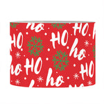 Christmas Hohoho Santa Claus Laugh Print Drum Lamp Shade