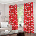 Christmas Hohoho Santa Claus Laugh Print Grommet Curtains