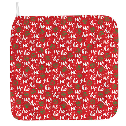 Christmas Hohoho Santa Claus Laugh Print Hand Towel