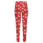 Christmas Hohoho Santa Claus Laugh Print High-Waisted Pocket Leggings