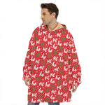 Christmas Hohoho Santa Claus Laugh Print Hoodie Blanket